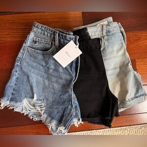 Bundle of Three Denim Shorts, Size 30